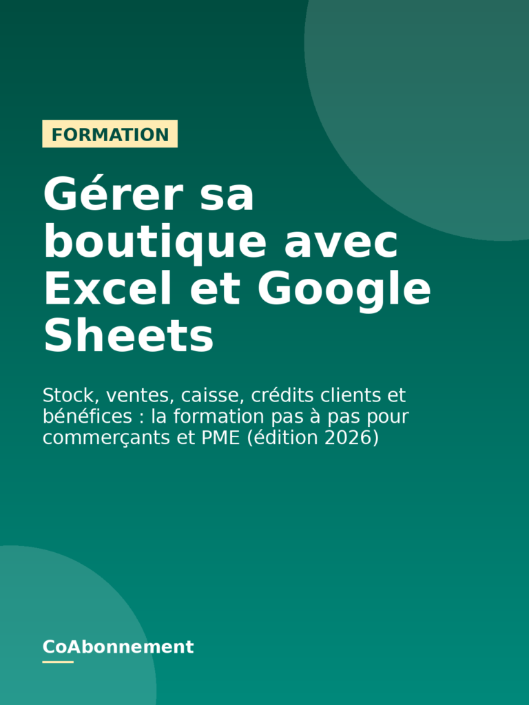 Gérer sa boutique avec Excel et Google Sheets